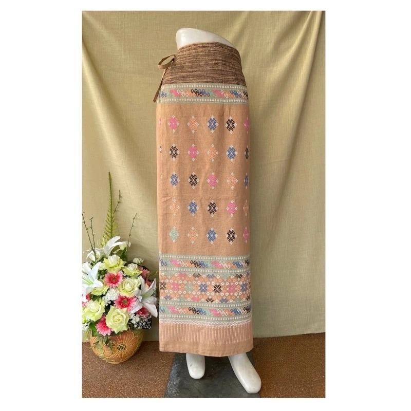 Thai Sarong Lanna Style - Thai, Laos Traditional Clothing - Cotton Sarong - Vintage Clothes