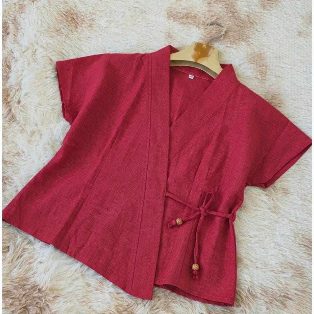 Thai Lanna Blouse - Thai Traditional Cotton Top - Thai Shirt - Cotton Shirt -Chest 36-44"”