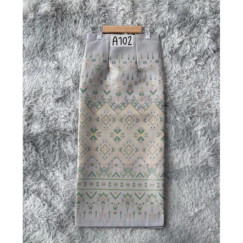 Sewn - Thai Salong - Praewa Silk - Fusible Web -Asian Salong - Woven Fabric - Lanna Style