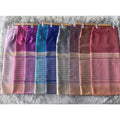 Sewn - Thai Salong - Silk - Fusible Web -Asian Salong - Woven Fabric - Lanna Style - Available in Nine Colors