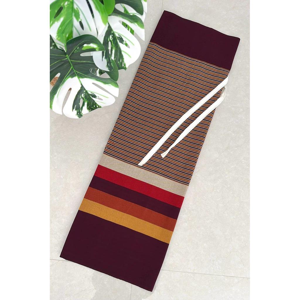 Thai Lanna Cotton Skirt – Woven Lamphun Fabric | Free Size Wrap Skirt