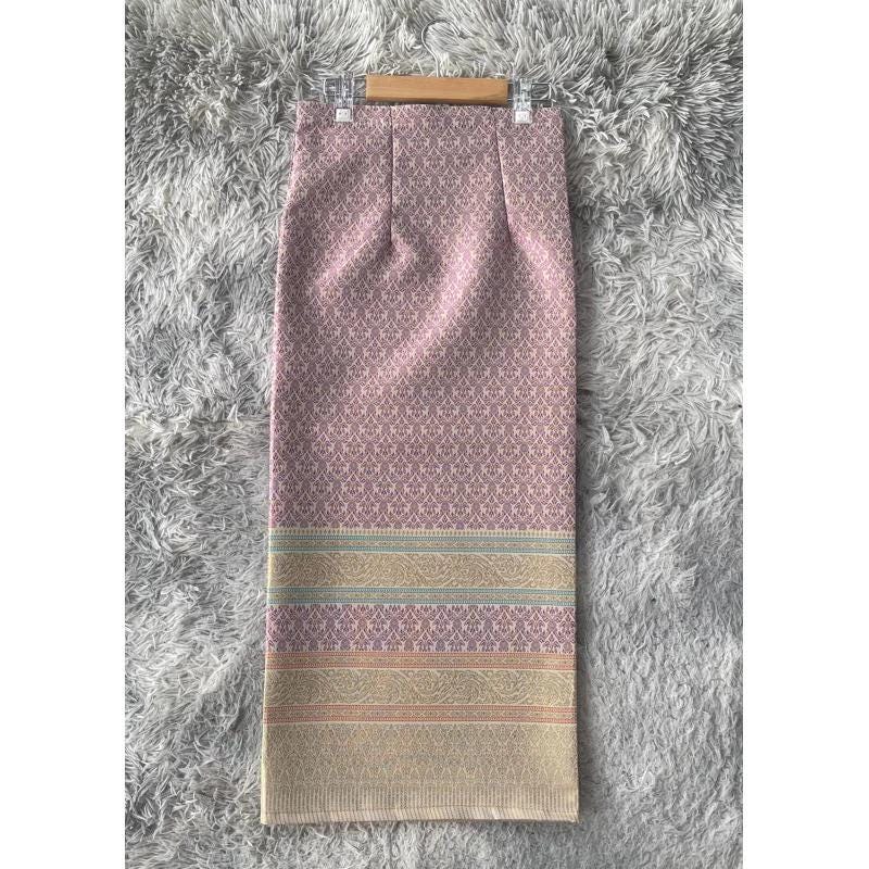 Sewn - Thai Salong - Silk - Fusible Web -Asian Salong - Woven Fabric - Lanna Style - Available in Nine Colors