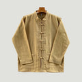 Chest 42"-50" - Men’s Lanna Cotton Shirt – Thai Style Mandarin Collar Shirt | Traditional Northern Thailand Fashion | Available Ten Colors