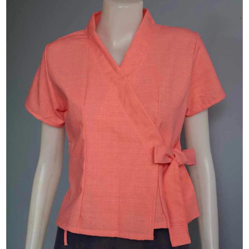 Thai Lanna Blouse - Thai Traditional Cotton Top - Thai Shirt - Cotton Shirt -Chest 36-44"”