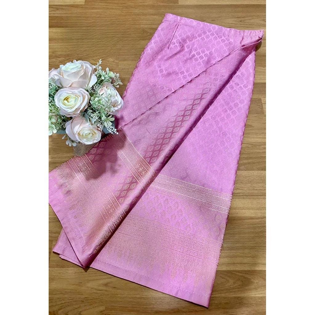 Sewn - Thai Salong - Praewa Silk -  Asian Salong - Woven Fabric - Lanna Style