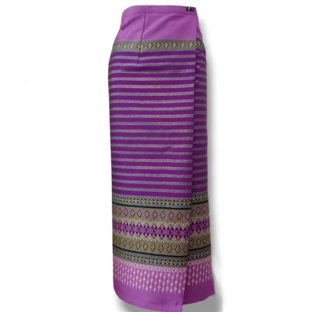 Sewn - Thai Salong - Asian Salong - Hand Woven Fabric - Lanna Style