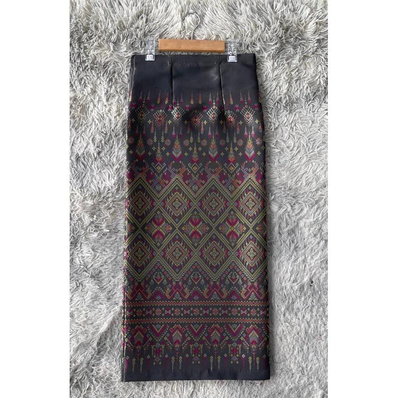 Sewn - Thai Salong - Silk - Fusible Web -Asian Salong - Woven Fabric - Lanna Style - Available in Seven Colors