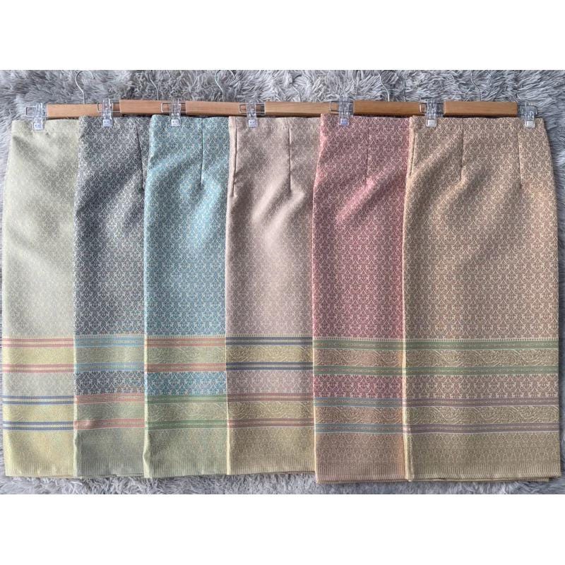 Sewn - Thai Salong - Silk - Fusible Web -Asian Salong - Woven Fabric - Lanna Style - Available in Nine Colors