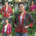 Thai Lanna Blouse - Thai Traditional Cotton Top - Crop Jacket - Cotton Shirt - Chest 44"