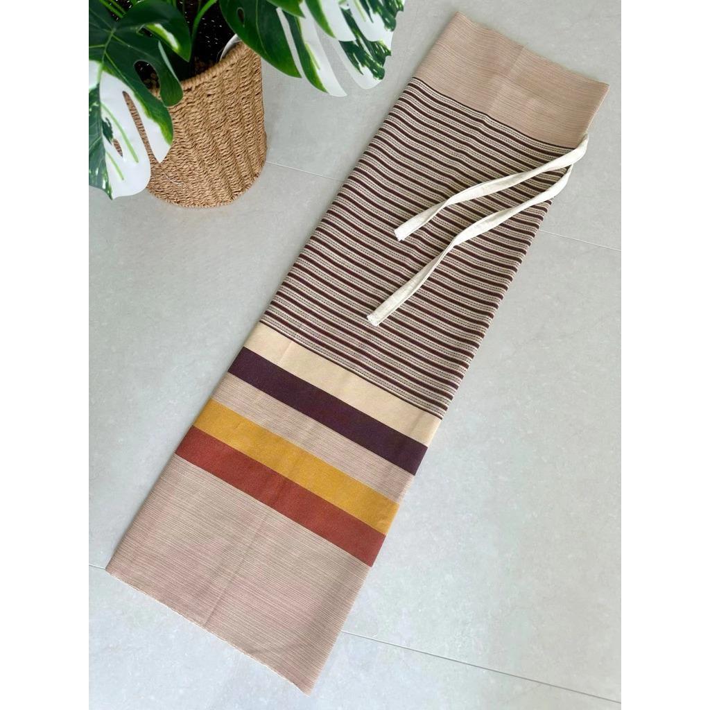 Thai Lanna Cotton Skirt – Woven Lamphun Fabric | Free Size Wrap Skirt