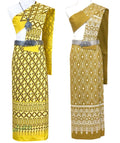 Set Thai Salong+Sabai - Cotton Salong - Free Size -Asian Salong - Lanna Style