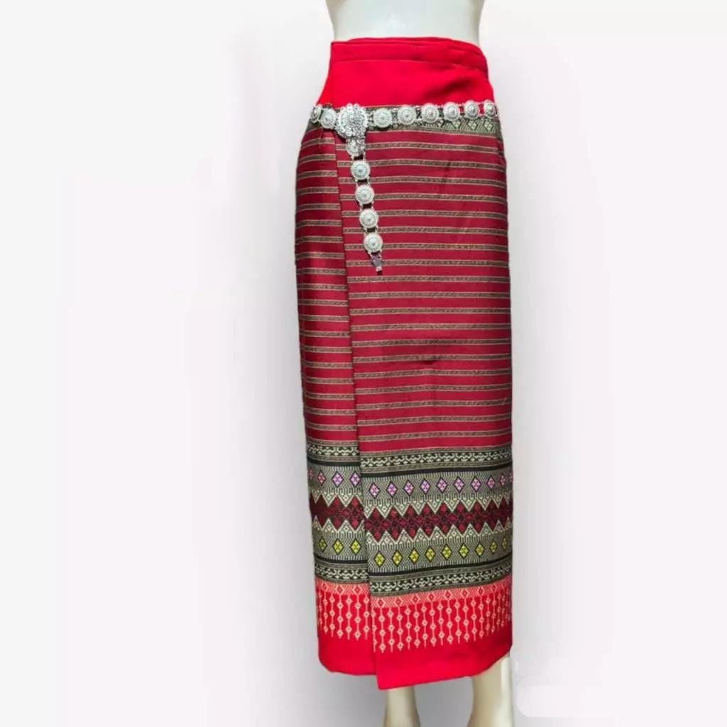 Sewn - Thai Salong - Asian Salong - Hand Woven Fabric - Lanna Style