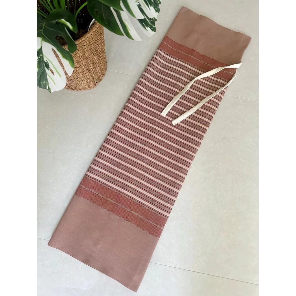 Thai Lanna Cotton Skirt – Woven Lamphun Fabric | Free Size Wrap Skirt