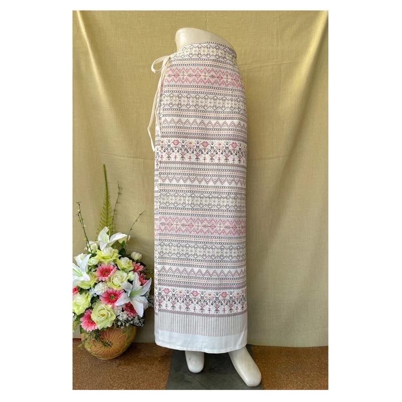 Thai Sarong Lanna Style - Thai, Laos Traditional Clothing - Cotton Sarong - Vintage Clothes