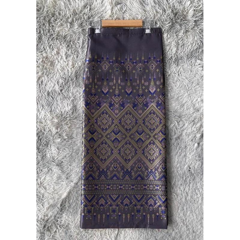 Sewn - Thai Salong - Silk - Fusible Web -Asian Salong - Woven Fabric - Lanna Style - Available in Seven Colors