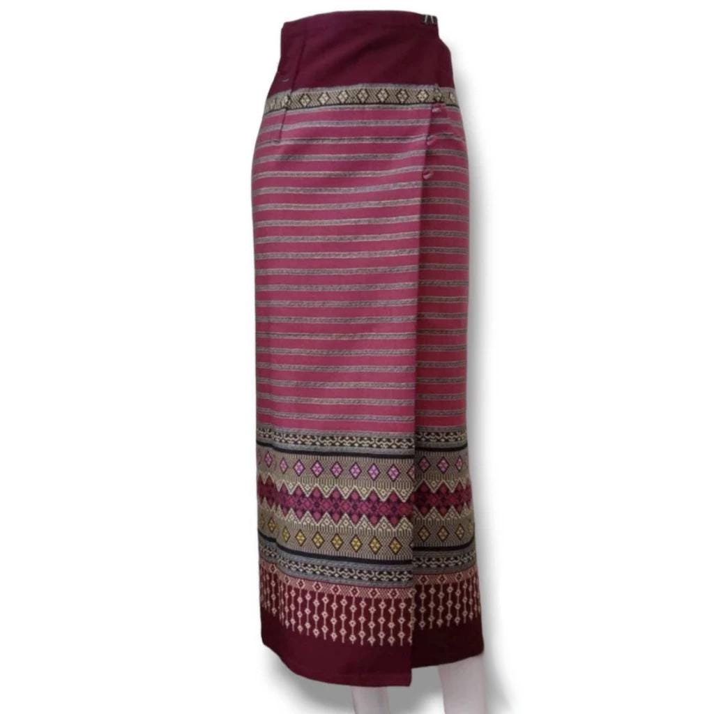 Sewn - Thai Salong - Asian Salong - Hand Woven Fabric - Lanna Style
