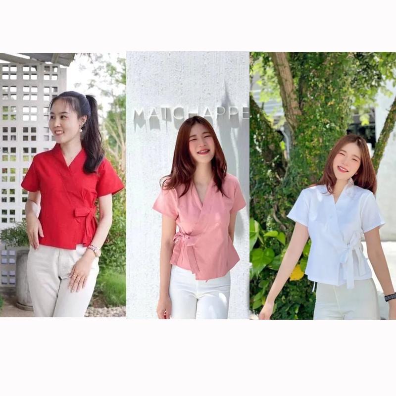 Thai Lanna Blouse - Thai Traditional Cotton Top - Thai Shirt - Cotton Shirt -Chest 36-44"”