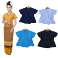 Thai Lanna Blouse - Thai Traditional Cotton Top - Thai Shirt - Cotton Shirt -Chest 36-44"”