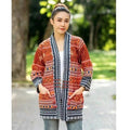 Thai Lanna Cotton Indigo Yukata Kimono Jacket – Soft & Breathable | Unisex Haori with Pockets | Handmade Thai Fabric - Chest 44"