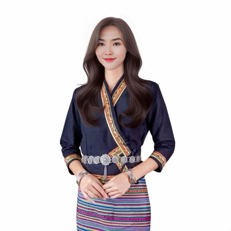 Thai Lanna Blouse - Thai Traditional Cotton Top - Thai Shirt - Cotton Shirt -Chest 34"-42"