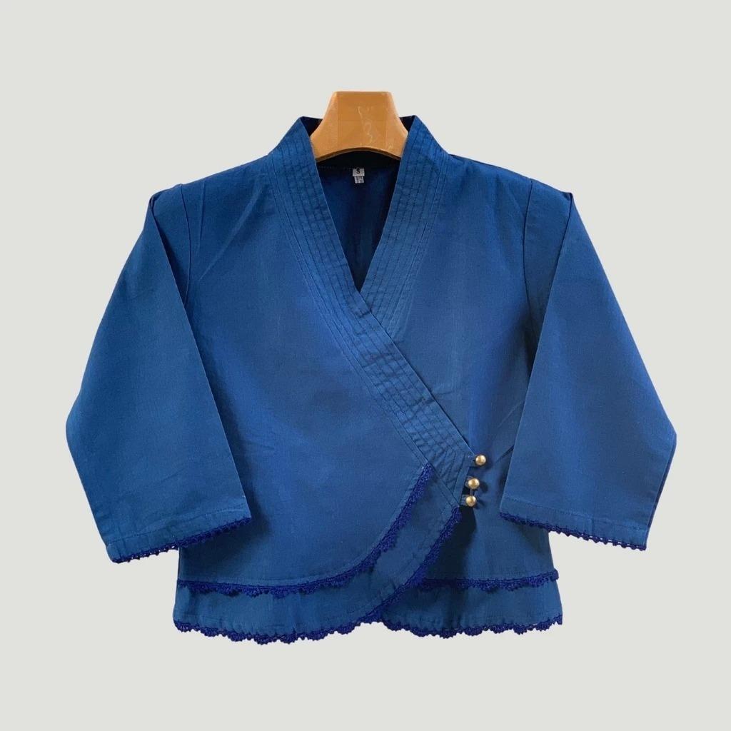 Thai Lanna Blouse - Thai Traditional Cotton Top - Thai Shirt - Cotton Shirt -Chest 34"-42" - Available Six Colors