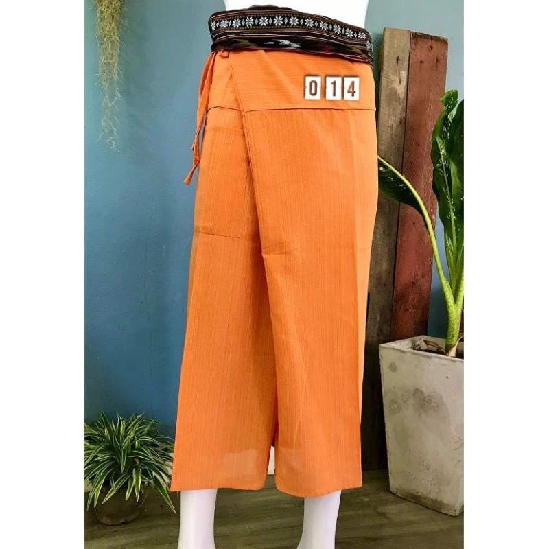 Long Thai Fisherman Pants - Traditional Thai Wrap Pants - Yoga Pants - Unisex Thai Fisherman Pants - From Northern Thailand