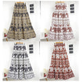 Long Elephant Skirt, High Waisted Tiered Maxi Skirt, Thai Elephant Pants Skirt, Boho Summer Festival Skirt, Smocked Waist Italian Silk