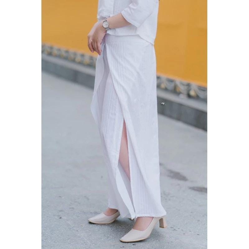 Thai Lanna Dress - Set 2 Pieces - Top+Pant - Thai Traditional Cotton Dress - Cotton Shirt -Chest 36"-42"