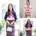 Thai Lanna Blouse - Thai Traditional Cotton Top - Thai Shirt - Cotton Shirt -Chest 34-42"