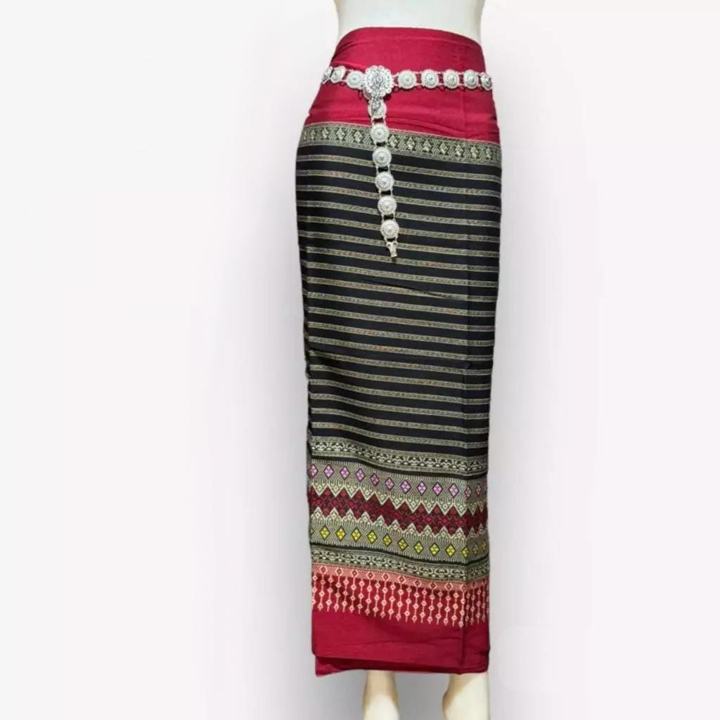 Sewn - Thai Salong - Asian Salong - Hand Woven Fabric - Lanna Style