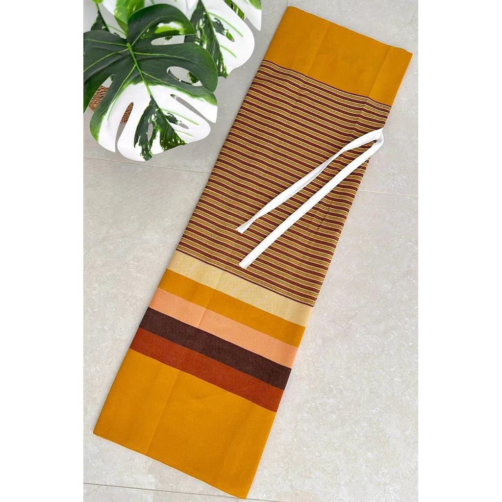 Thai Lanna Cotton Skirt – Woven Lamphun Fabric | Free Size Wrap Skirt