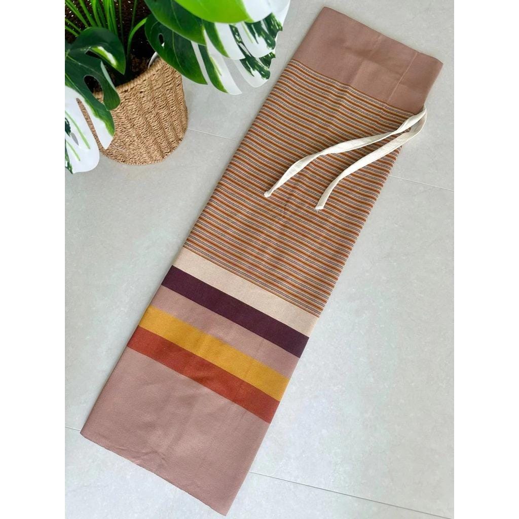 Thai Lanna Cotton Skirt – Woven Lamphun Fabric | Free Size Wrap Skirt
