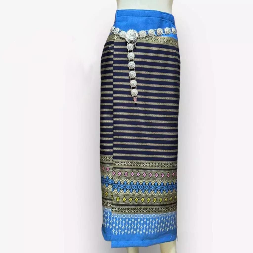 Sewn - Thai Salong - Asian Salong - Hand Woven Fabric - Lanna Style