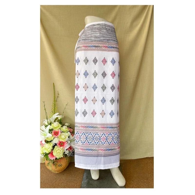 Thai Sarong Lanna Style - Thai, Laos Traditional Clothing - Cotton Sarong - Vintage Clothes