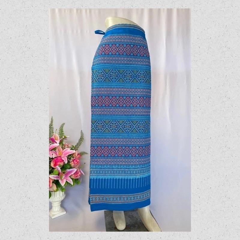 Thai Sarong Lanna Style - Thai, Laos Traditional Clothing - Cotton Sarong - Vintage Clothes