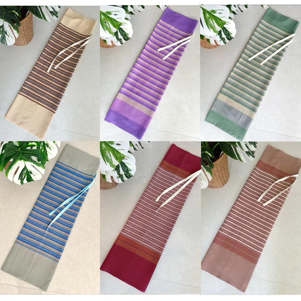 Thai Lanna Cotton Skirt – Woven Lamphun Fabric | Free Size Wrap Skirt