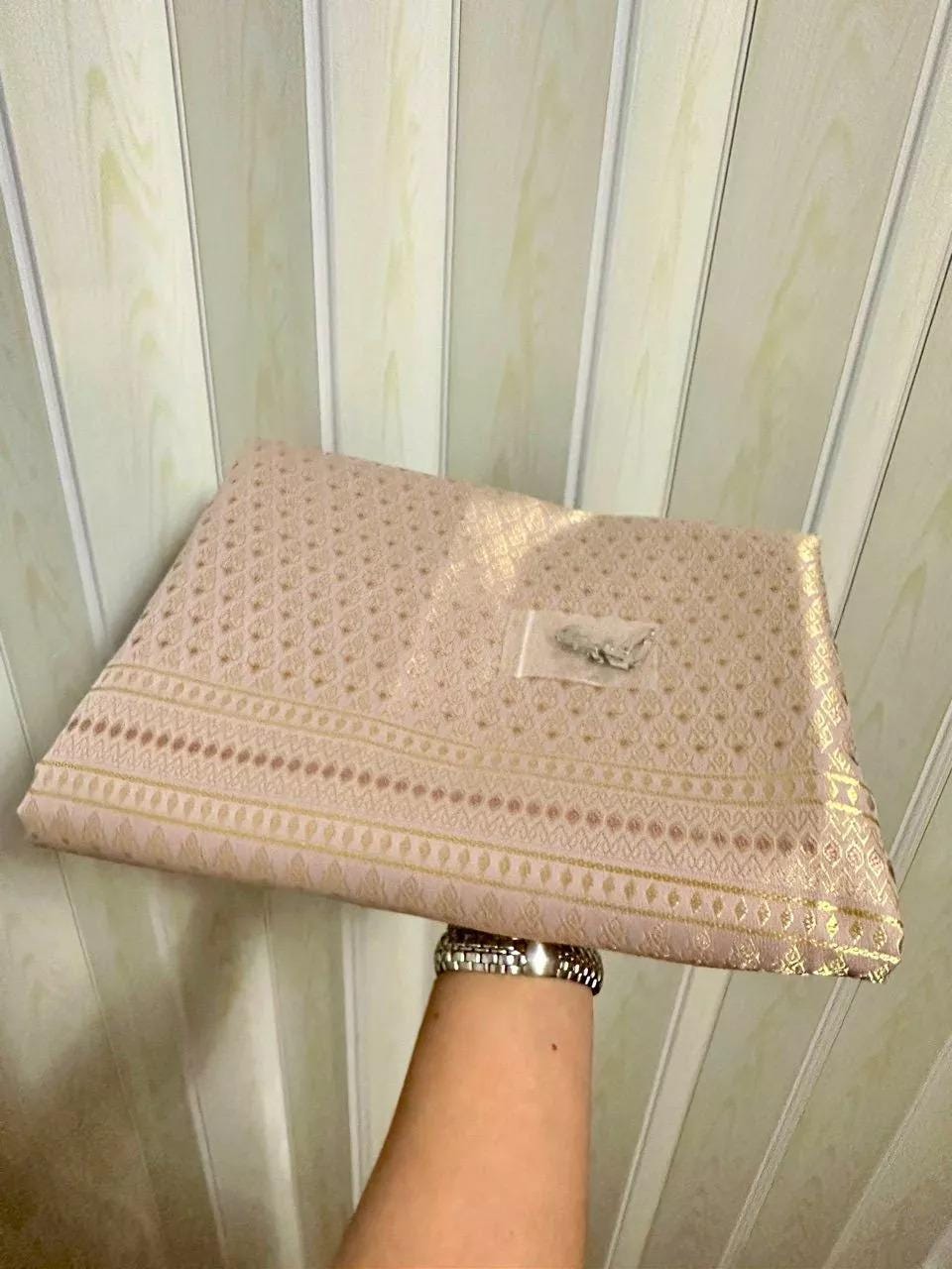 Sewn - Thai Salong - Silk - Fusible Web -Asian Salong - Woven Fabric - Lanna Style - Available in Two Colors