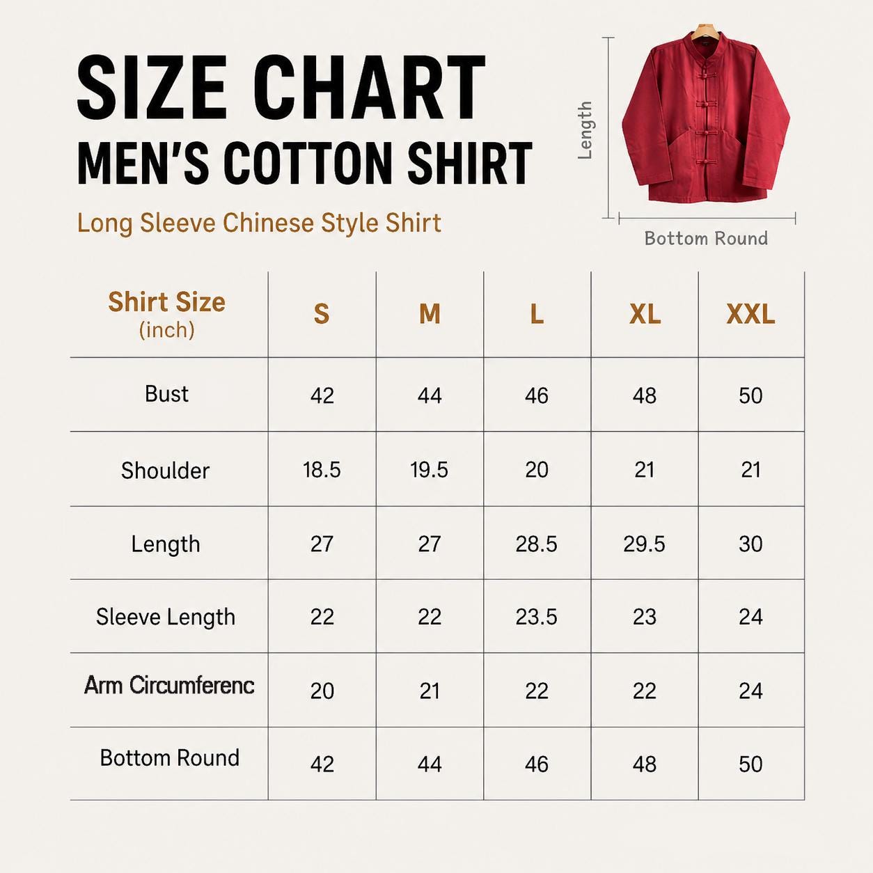 Men’s Lanna Cotton Shirt – Thai Style Mandarin Collar Shirt | Traditional Northern Thailand Fashion | Available Six Colors