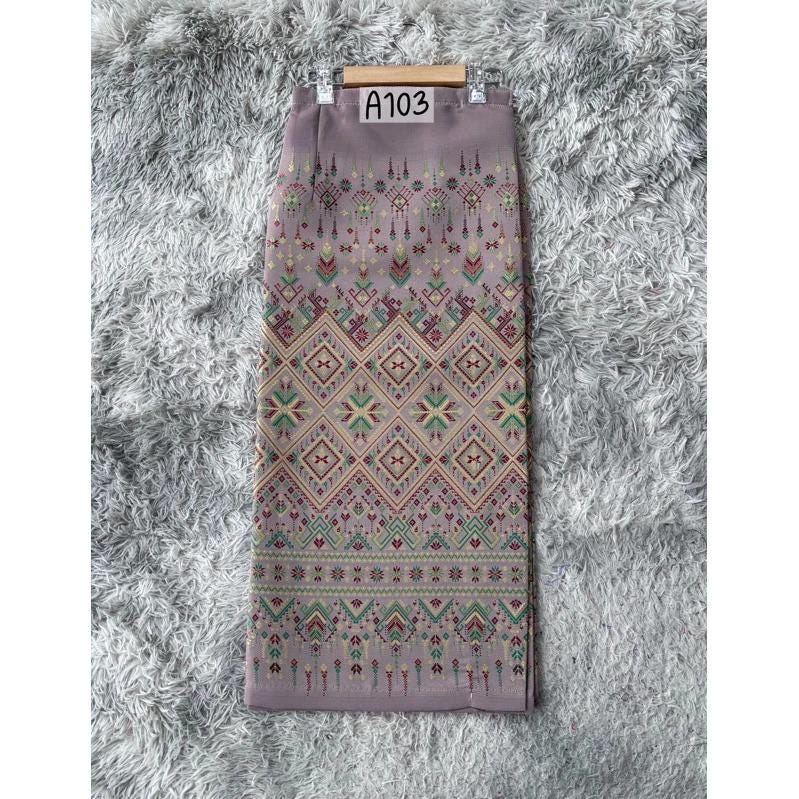 Sewn - Thai Salong - Praewa Silk - Fusible Web -Asian Salong - Woven Fabric - Lanna Style