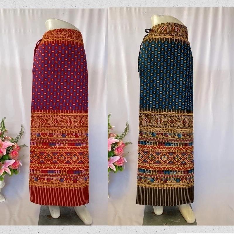 Thai Sarong Lanna Style - Thai, Laos Traditional Clothing - Cotton Sarong - Vintage Clothes