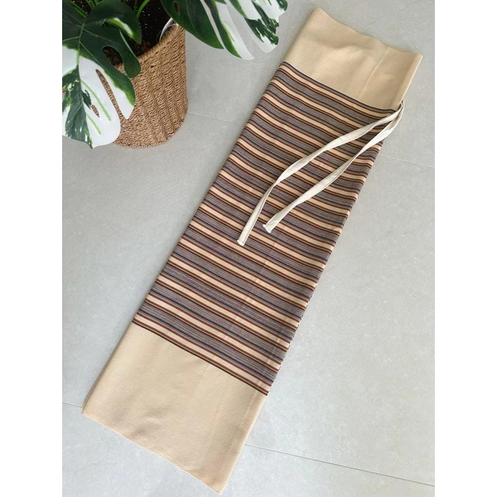 Thai Lanna Cotton Skirt – Woven Lamphun Fabric | Free Size Wrap Skirt