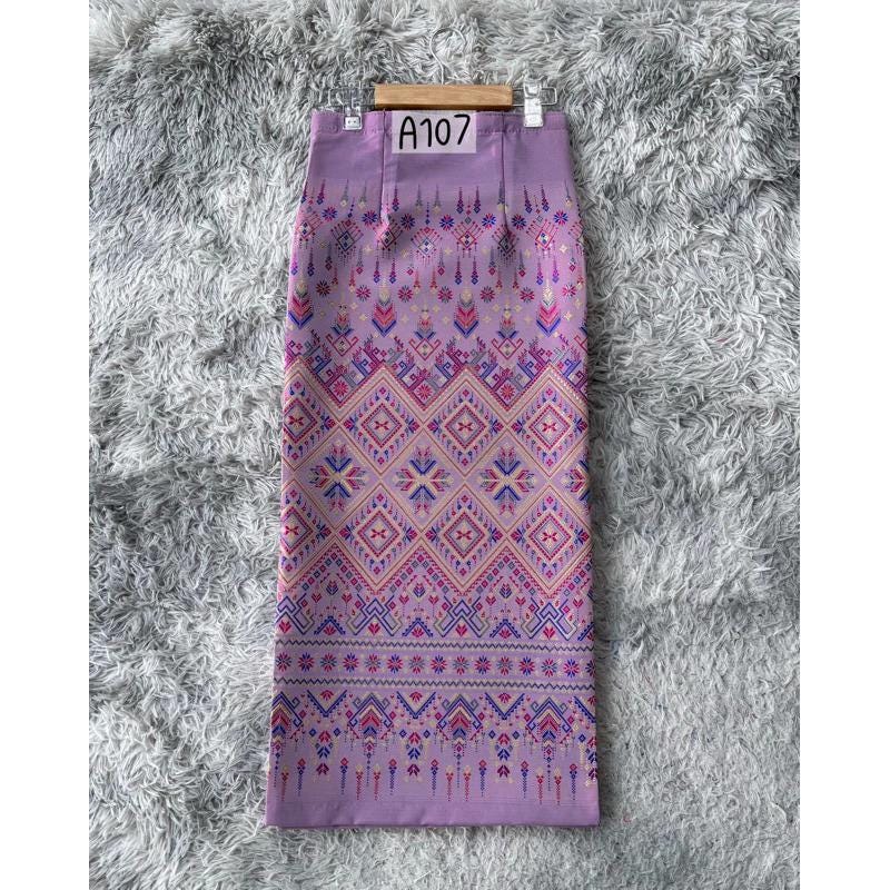 Sewn - Thai Salong - Praewa Silk - Fusible Web -Asian Salong - Woven Fabric - Lanna Style