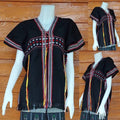 Chest 50" - Karen Shirt + Handmade + Cotton + Ethnic / Tribal + Boho / Hill Tribe