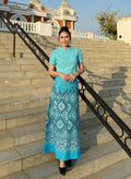 Bust 34"-40" - Traditional Thai Lanna Dress – Handmade Cotton Top & Ethnic Pattern Skirt Set