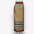 Sewn - Thai Salong - Cotton Salong - Asian Salong - Hand Woven Fabric - Lanna Style