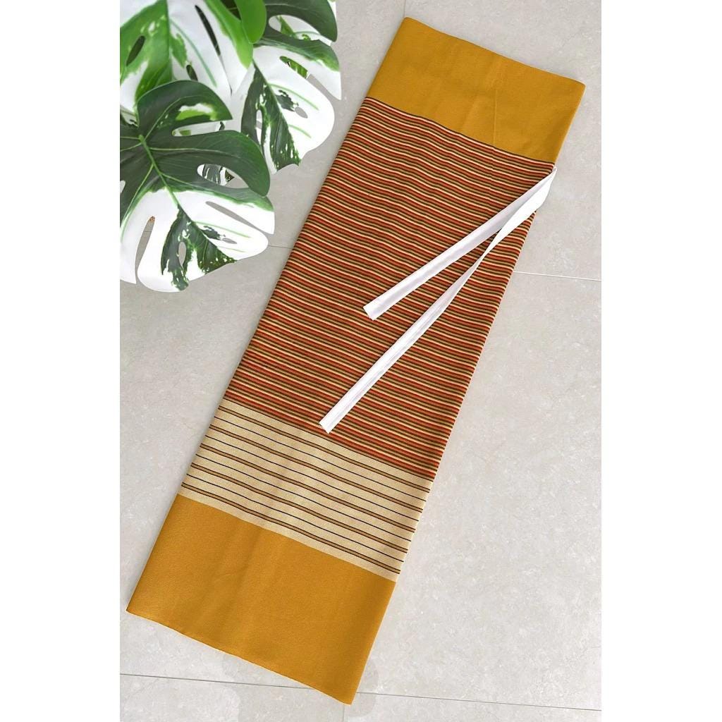 Thai Lanna Cotton Skirt – Woven Lamphun Fabric | Free Size Wrap Skirt