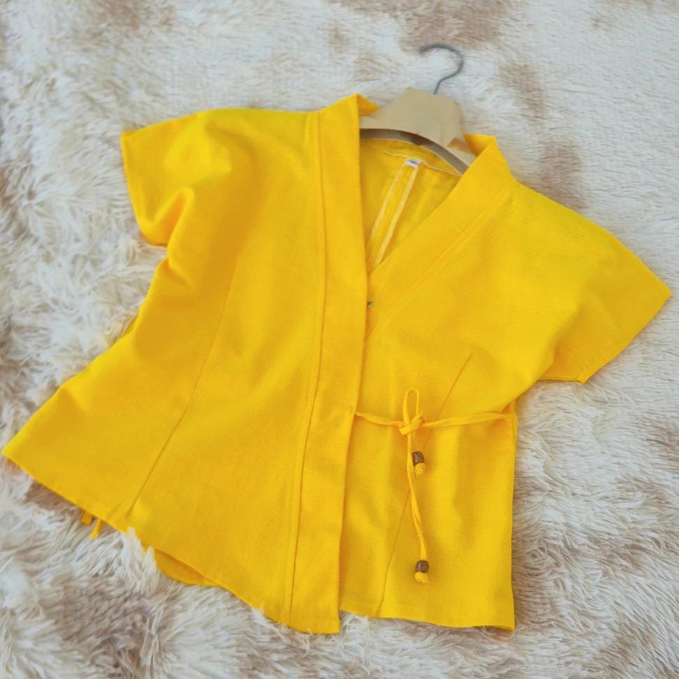 Thai Lanna Blouse - Thai Traditional Cotton Top - Thai Shirt - Cotton Shirt -Chest 36-44"”