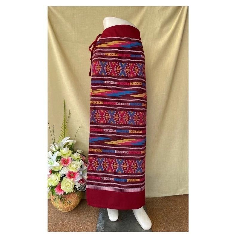 Thai Sarong Lanna Style - Thai, Laos Traditional Clothing - Cotton Sarong - Vintage Clothes