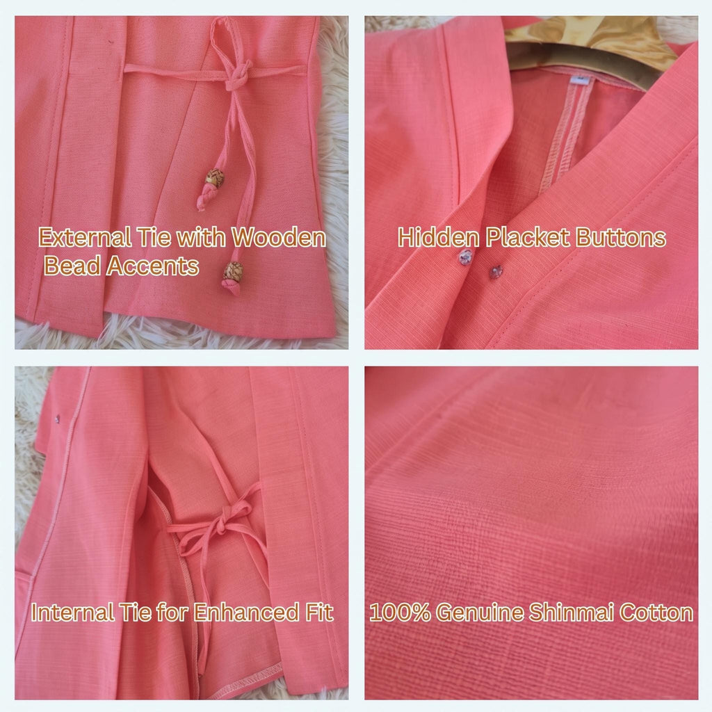 Thai Lanna Blouse - Thai Traditional Cotton Top - Thai Shirt - Cotton Shirt -Chest 36-44"”