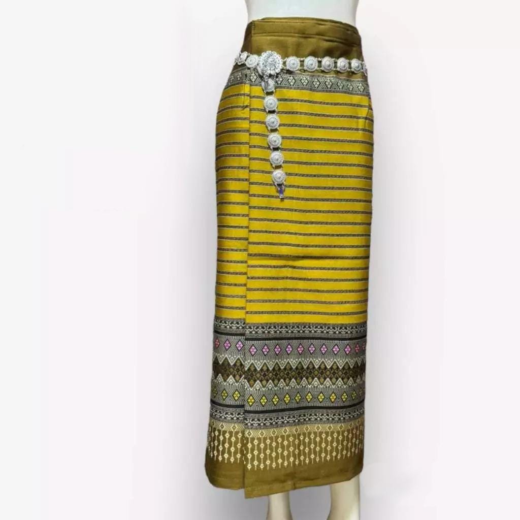 Sewn - Thai Salong - Asian Salong - Hand Woven Fabric - Lanna Style